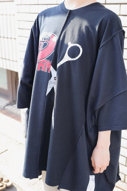BUZIGAHILL フォーパネルフレンチシームTシャツ